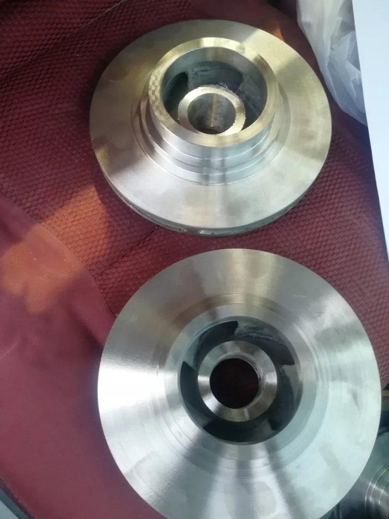 Pump impellers and wear rings after precision machining