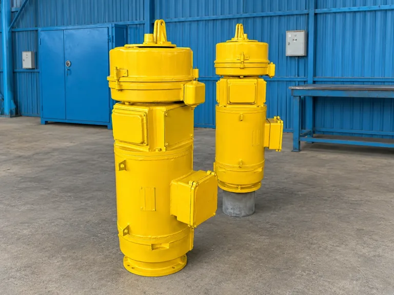 Two motors repainted after overhaul in the workshop